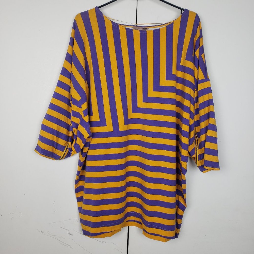 Gold & Violet Optical Illusion Top